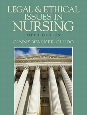 Cover of: Legal and ethical issues in nursing by Ginny Wacker Guido