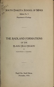 Cover of: The Badland formations of the Black Hills region by Cleophas C. O'Harra