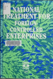 Cover of: National treatment for foreign-controlled enterprises