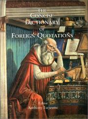 Cover of: The concise dictionary of foreign quotations
