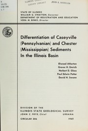 Cover of: Differentiation of Caseyville (Pennsylvanian) and Chester (Mississippian) sediments in the Illinois Basin