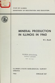 Cover of: Mineral production in Illinois in 1960