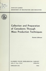 Cover of: Collection and preparation of conodonts through mass production techniques