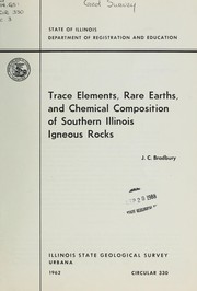 Cover of: Trace elements, rare earths, and chemical composition of southern Illinois igneous rocks