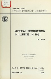 Cover of: Mineral production in Illinois in 1961