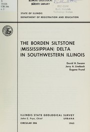 Cover of: The Borden siltstone (Mississippian) delta in southwestern Illinois