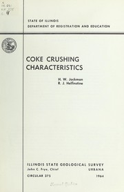 Cover of: Coke crushing characteristics