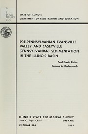 Cover of: Pre-Pennsylvanian Evansville Valley and Caseyville (Pennsylvanian) sedimentation in the Illinois Basin