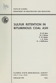 Cover of: Sulfur retention in bituminous coal ash