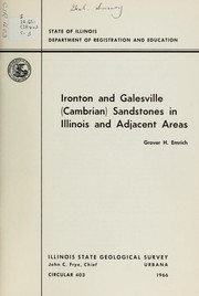 Cover of: Ironton and Galesville (Cambrian) sandstones in Illinois and adjacent areas by Grover Harry Emrich