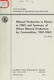 Cover of: Mineral production in Illinois in 1965 and summary of Illinois mineral production by commodities, 1941-1965 by Willis L. Busch