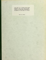 Cover of: Wing rock as a lateral-directional aircraft limit cycle oscillations induced by nonlinear aerodynamics occurring at high angle of attack