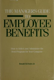 Cover of: Benefits Book by Jr. Ronald M. Foster