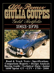 Cover of: Alfa Romeo Giulia Coupes 1963-76-GP (Gold Portfolio) by R.M. Clarke