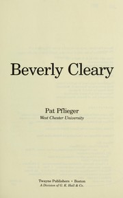 Cover of: Beverly Cleary by Pat Pflieger