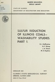 Cover of: Sulfur reduction of Illinois coals: washability studies