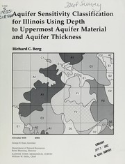 Cover of: Aquifer sensitivity classification for Illinois using depth to uppermost aquifer material and aquifer thickness