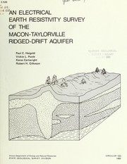 Cover of: An Electrical earth resistivity survey of the Macon-Taylorville ridged-drift aquifer