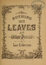 Cover of: Nothing but leaves: and other poems