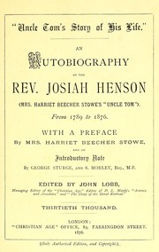 Cover of: "Uncle Tom's story of his life." by Josiah Henson