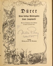 Cover of: Dürer: neun farbige Wiedergaben seiner Hauptwerke
