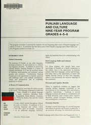 Cover of: Punjabi language and culture nine-year program, grades 4-5-6 by Alberta. Alberta Learning