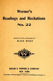 Cover of: [Arranged selections] by Elise West, Elise West