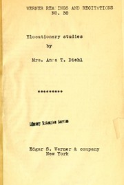 Cover of: Elocutionary studies