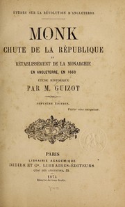 Cover of: Monk by François Guizot