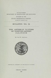 Cover of:  The artesian waters of northeastern Illinois by Carl Bernard Anderson