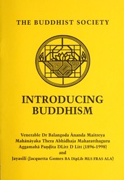 Cover of: Introducing Buddhism by Balangoda Ānanda Maitreya