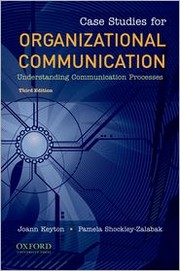 Cover of: Case studies for organizational communication: understanding human processes