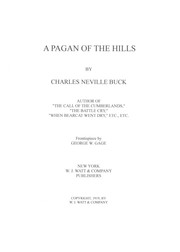Cover of: A pagan of the hills | Charles Neville Buck