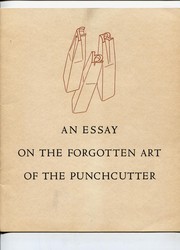 Cover of: An Essay on the Forgotten Art of the Punchcutter