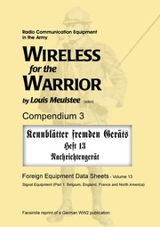 Cover of: Wireless for the Warrior, Compendium 3: Foreign Equipment Data Sheets, Signal Equipment, Part 1