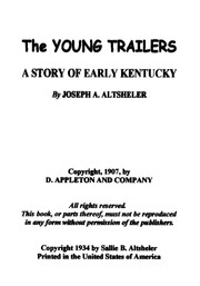 Cover of: The young trailers by Joseph A. Altsheler