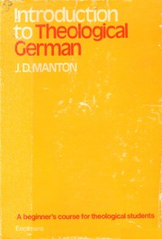 Cover of: Introduction to Theological German