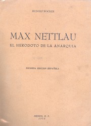 Cover of: Max Nettlau by Rudolf Rocker