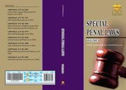 Cover of: Special Penal Laws, Volume One