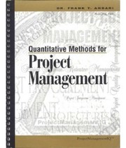 Quantitative Methods for Project Management by Frank T. Anbari