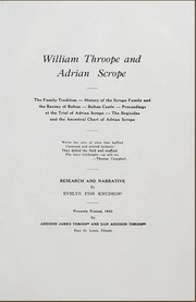 Cover of: William Throope and Adrian Scrope by Evelyn Fish Knudson