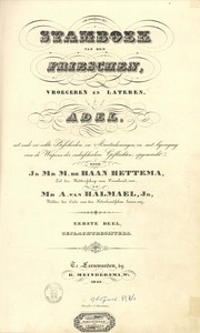 Stamboek van den Frieschen adel by Montanus de Haan Hettema, Arent van Halmael