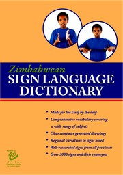 Zimbabwean sign language dictionary by Sindile Kevin Mhlanga
