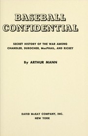 Cover of: Baseball Confidential | Arthur William Mann
