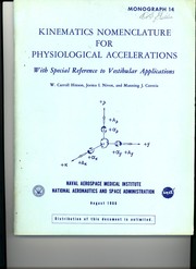 Kinematics nomenclature for physiological accelerations by W. Carroll Hixson