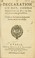 Cover of: Declaration dv Roy