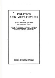 Cover of: Politics and metaphysics