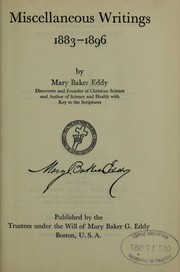 Cover of: Vermischte Schriften 1883-1896 by Mary Baker Eddy