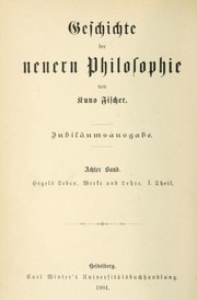 Cover of: Geschichte der neuern philosophie by Kuno Fischer