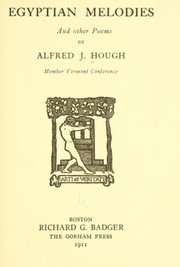 Cover of: Egyptian melodies, and other poems by Alfred J. Hough